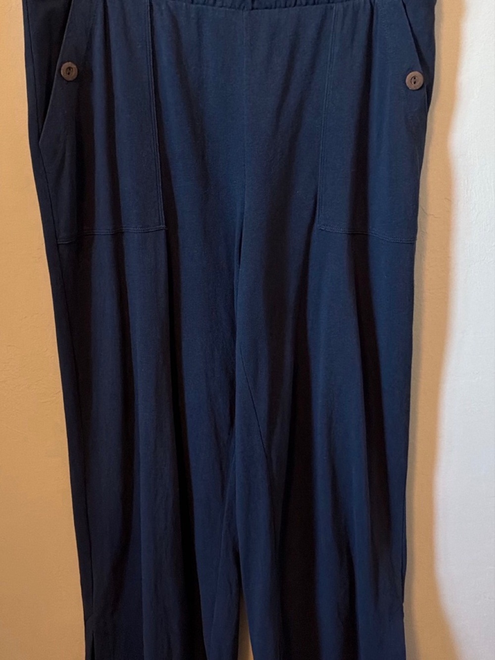 J. Jill Navy Blue Wide Leg Cozy Crop Pants